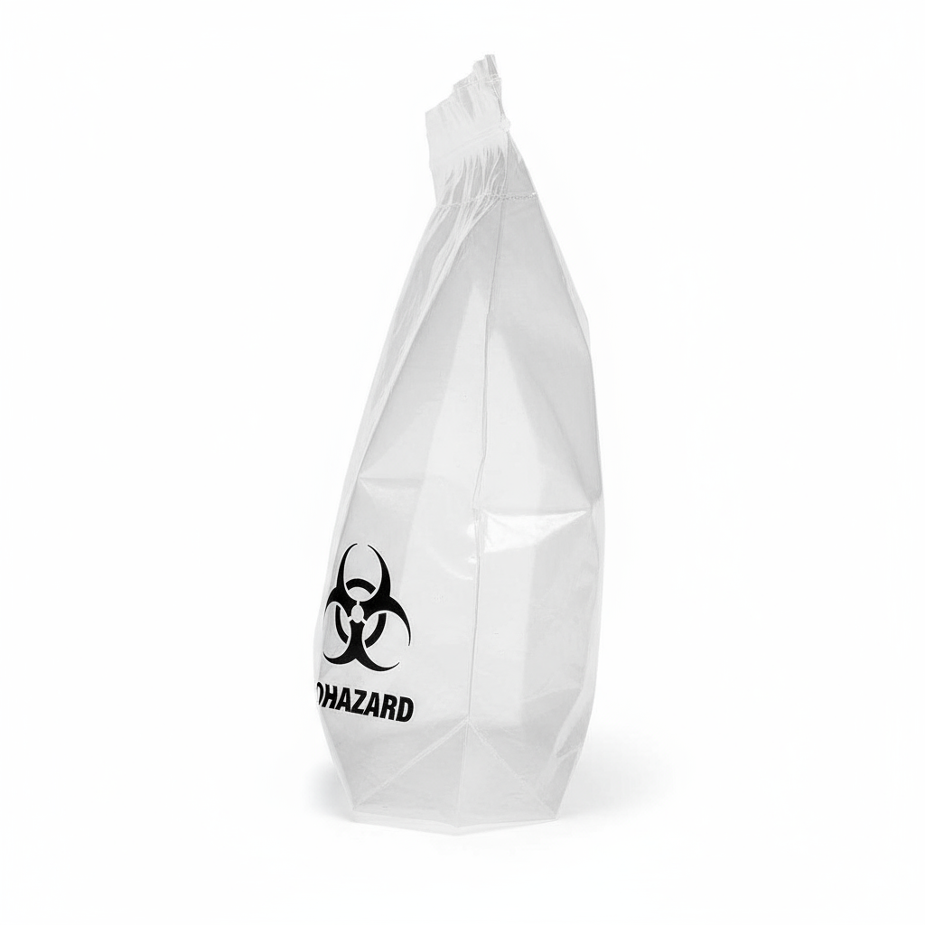 Side profile with biohazard symbol