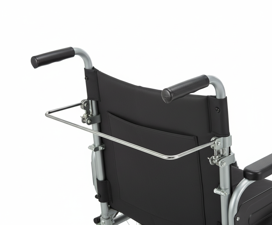 Installation detail on wheelchair frame