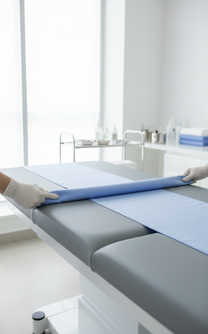 Unfolding on exam table