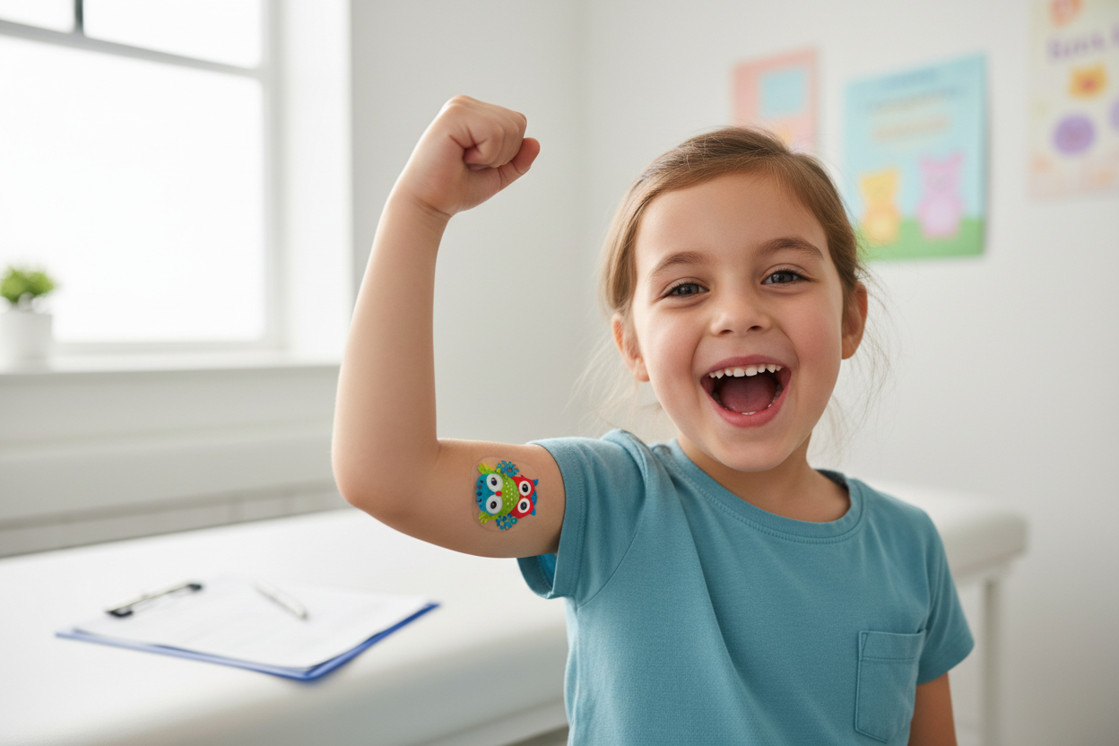 Child Wearing Bandage