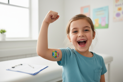 Child Wearing Bandage