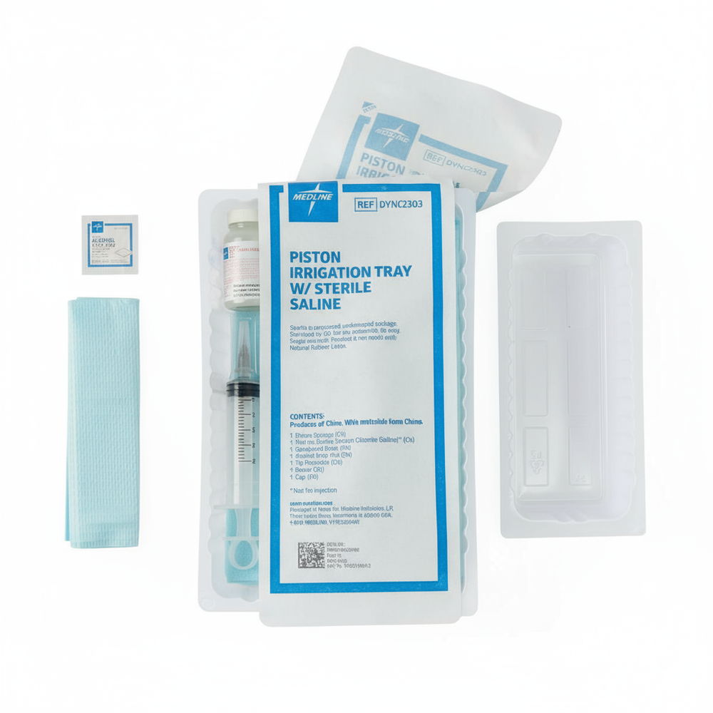 Top-down angle view of irrigation tray