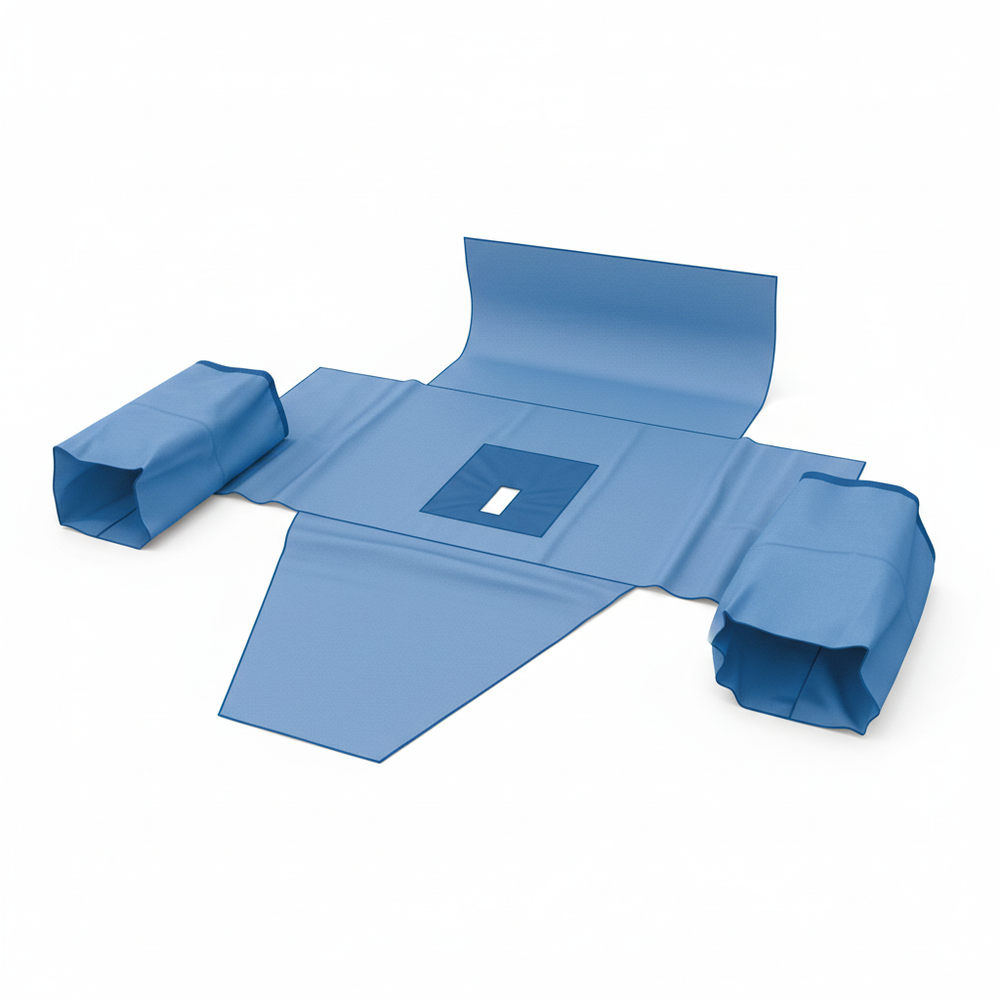 Lithotomy drape unfolded