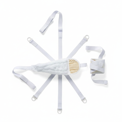 Top-down overhead view of full strap layout