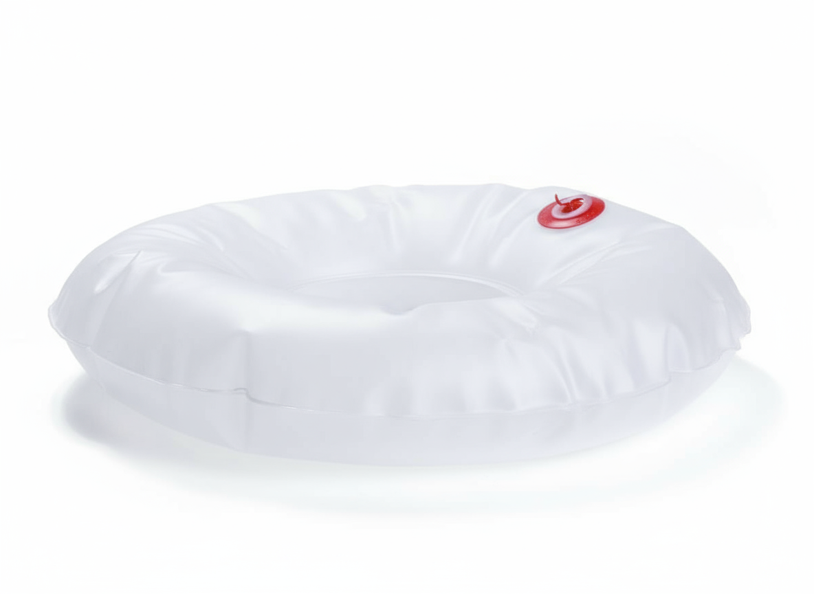 Inflatable Plastic Invalid Ring - 17 Inch Medical Grade Cushion for Pressure Relief and Comfort Support