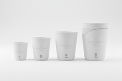 Side view showing multiple cup sizes