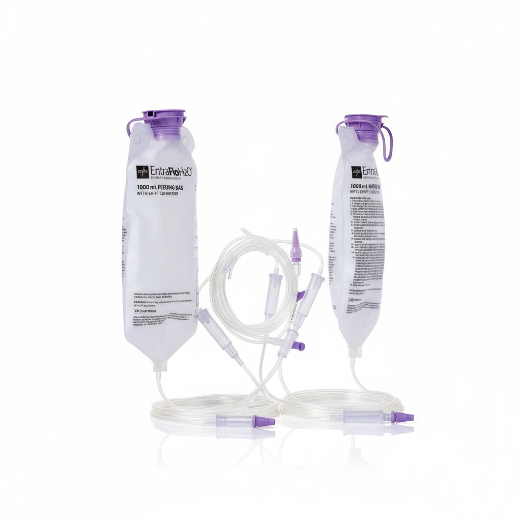 Entraflo EntraFlo H2O Enteral Feeding Pump Bag Set - ENFit 1000mL | Medline ...