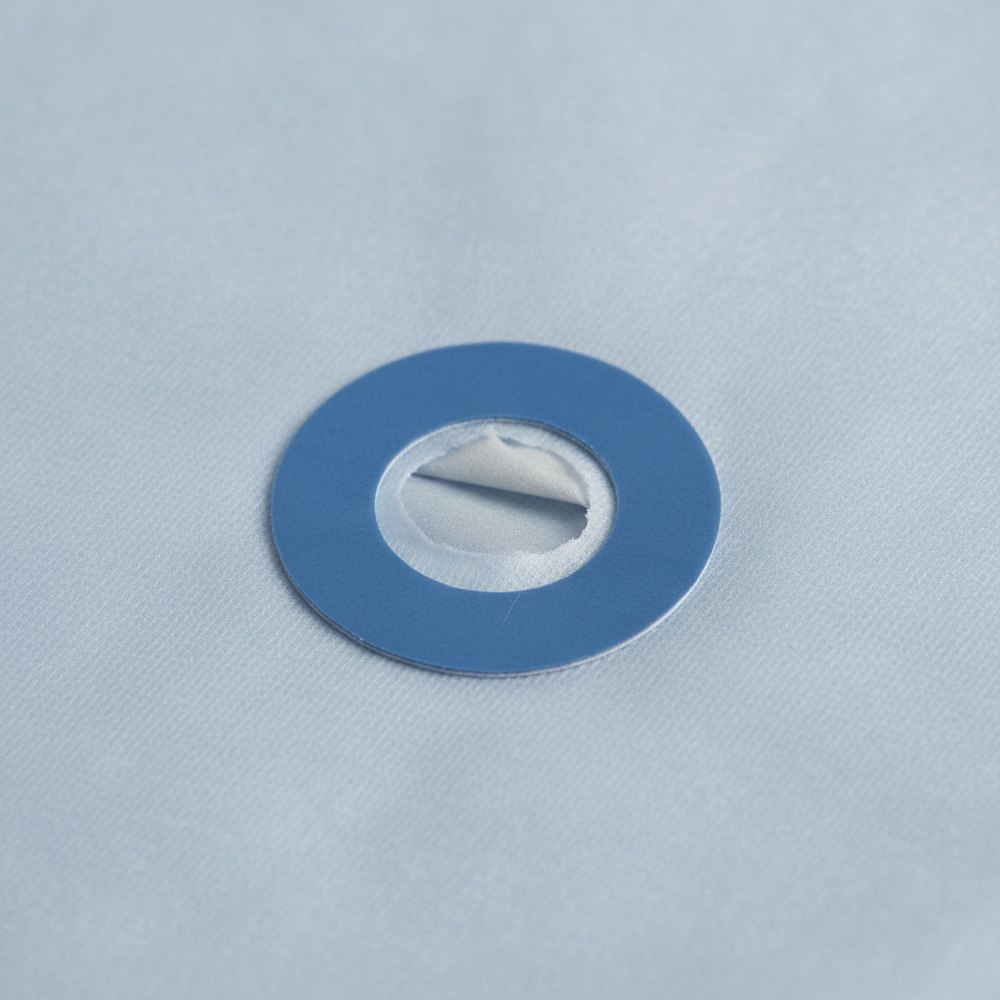 Finger cot detail close-up