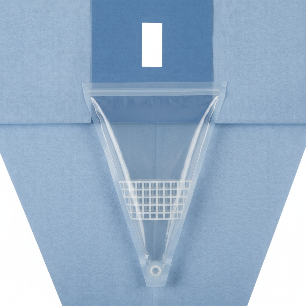 Fluid collection pouch detail