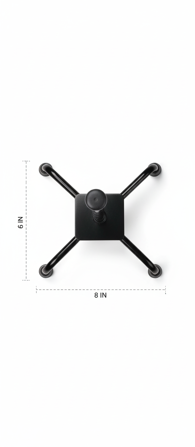Top View of Quad Cane Base