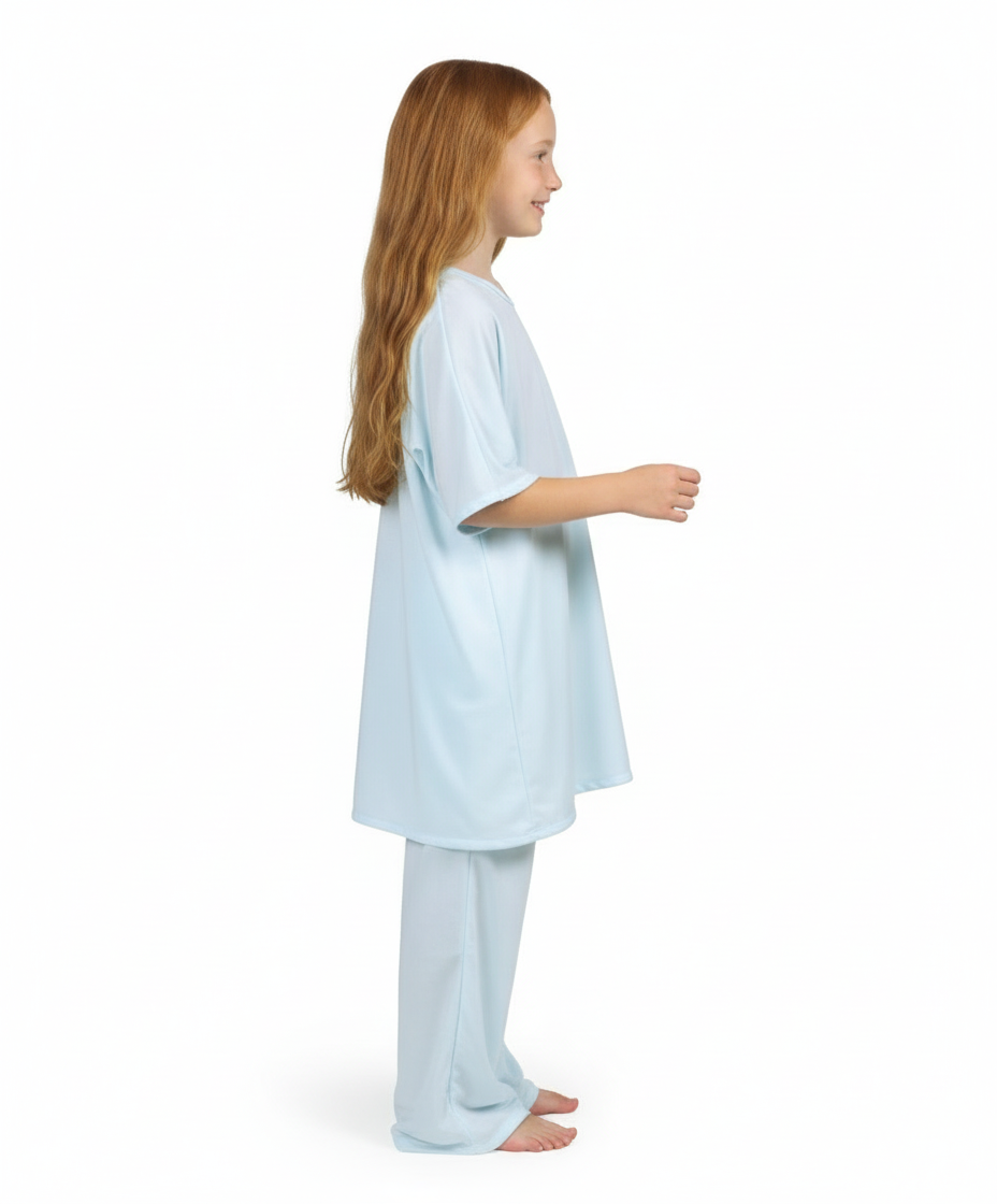 Side profile view with sleeves