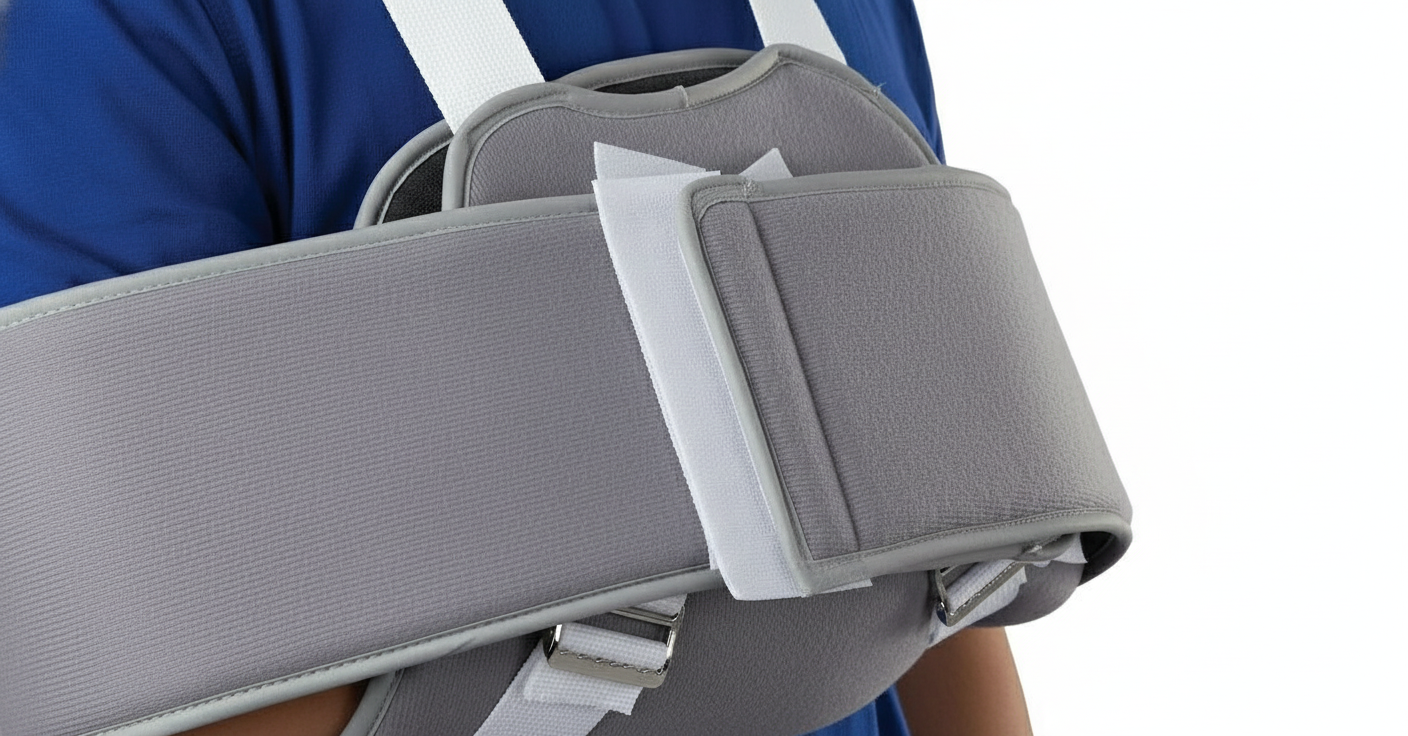 Side view of shoulder immobilizer