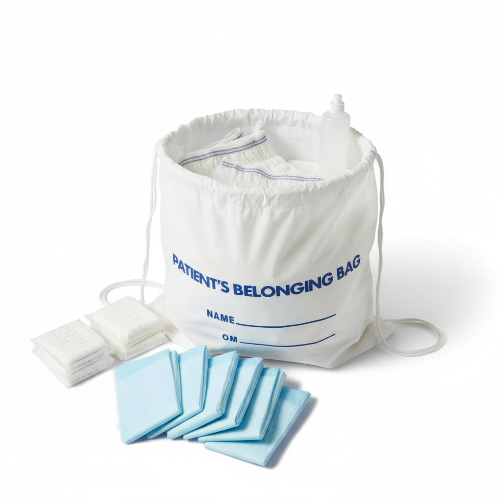 Maternity kit in storage bag