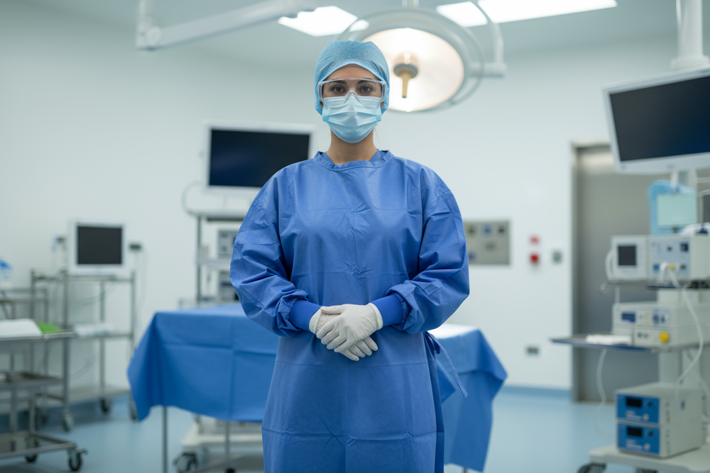 Surgical Gown in Clinical Use