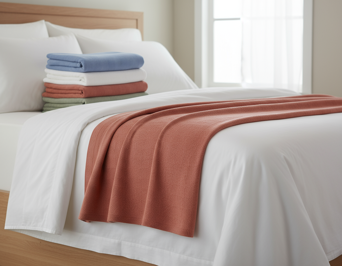 Blanket Draped on Bed - Lifestyle Shot