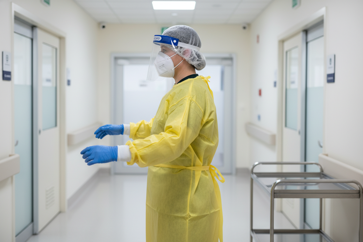 Healthcare Worker Side View