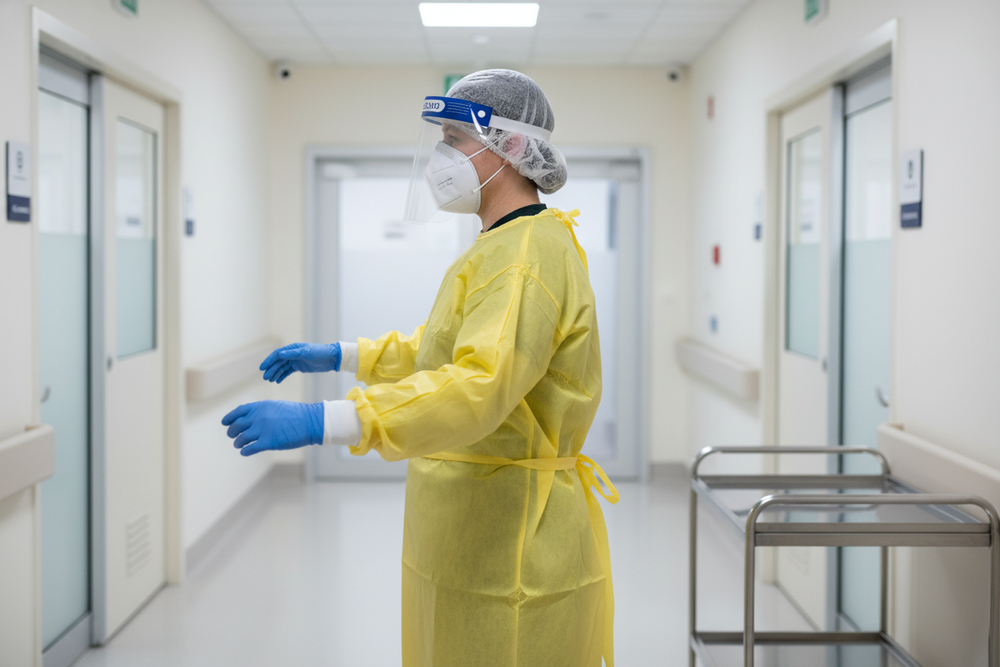 Healthcare Worker Side View