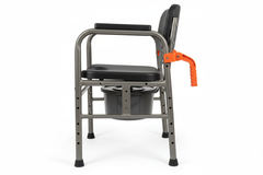 Side view showing drop-arm mechanism