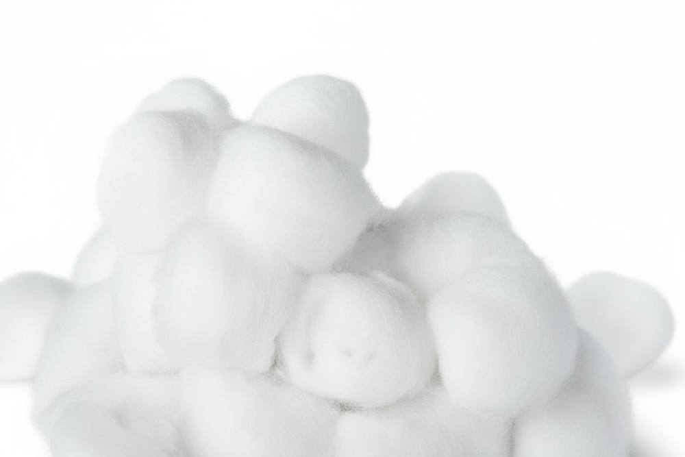 Cotton ball texture close-up