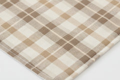 Close-up of plaid fabric texture