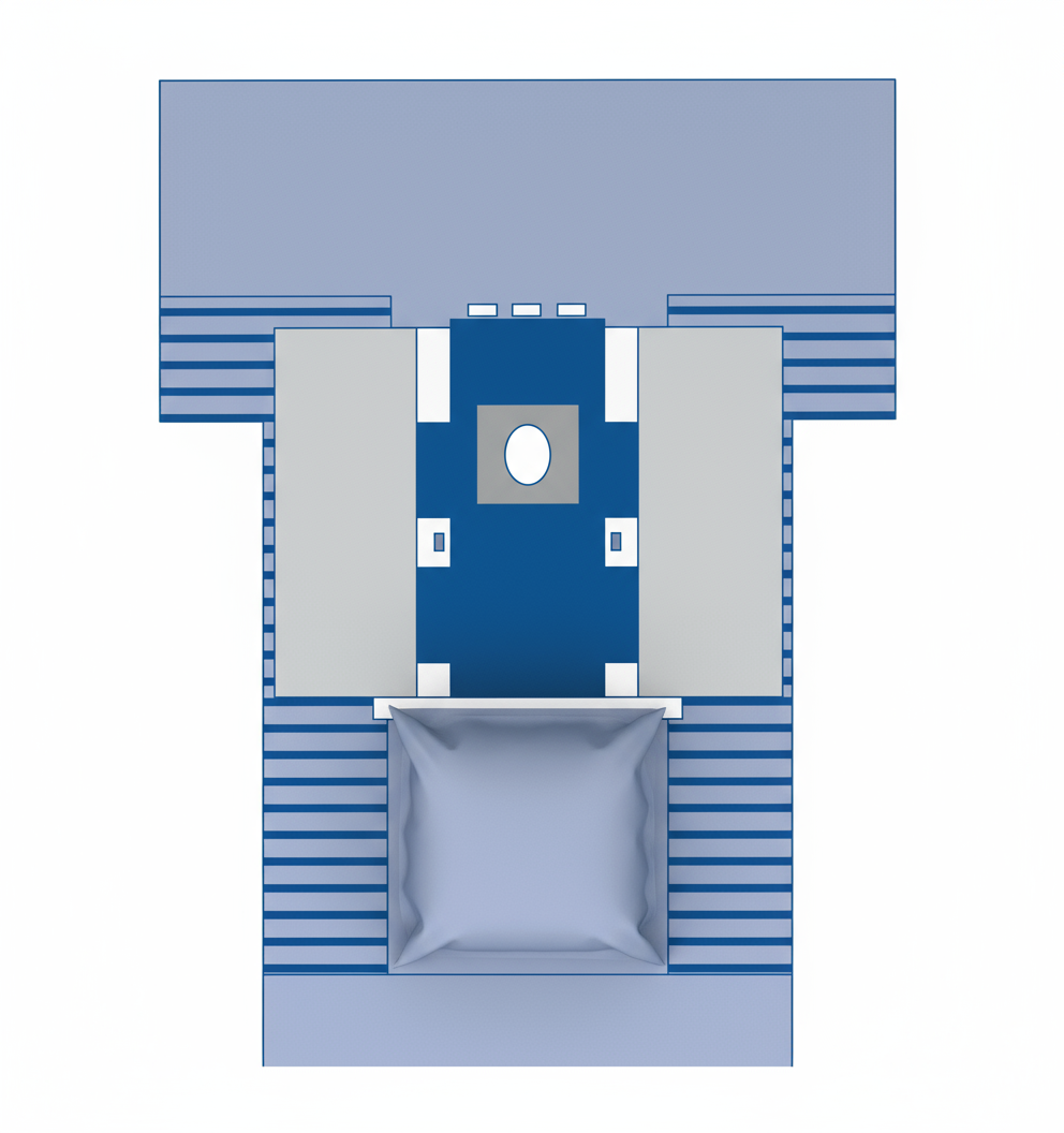 Top-down overhead view showing full coverage