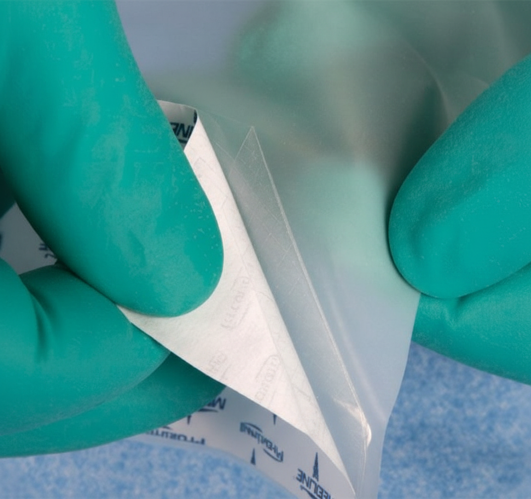 Invisishield Surgical Drape - Adhesive Peel Close-up