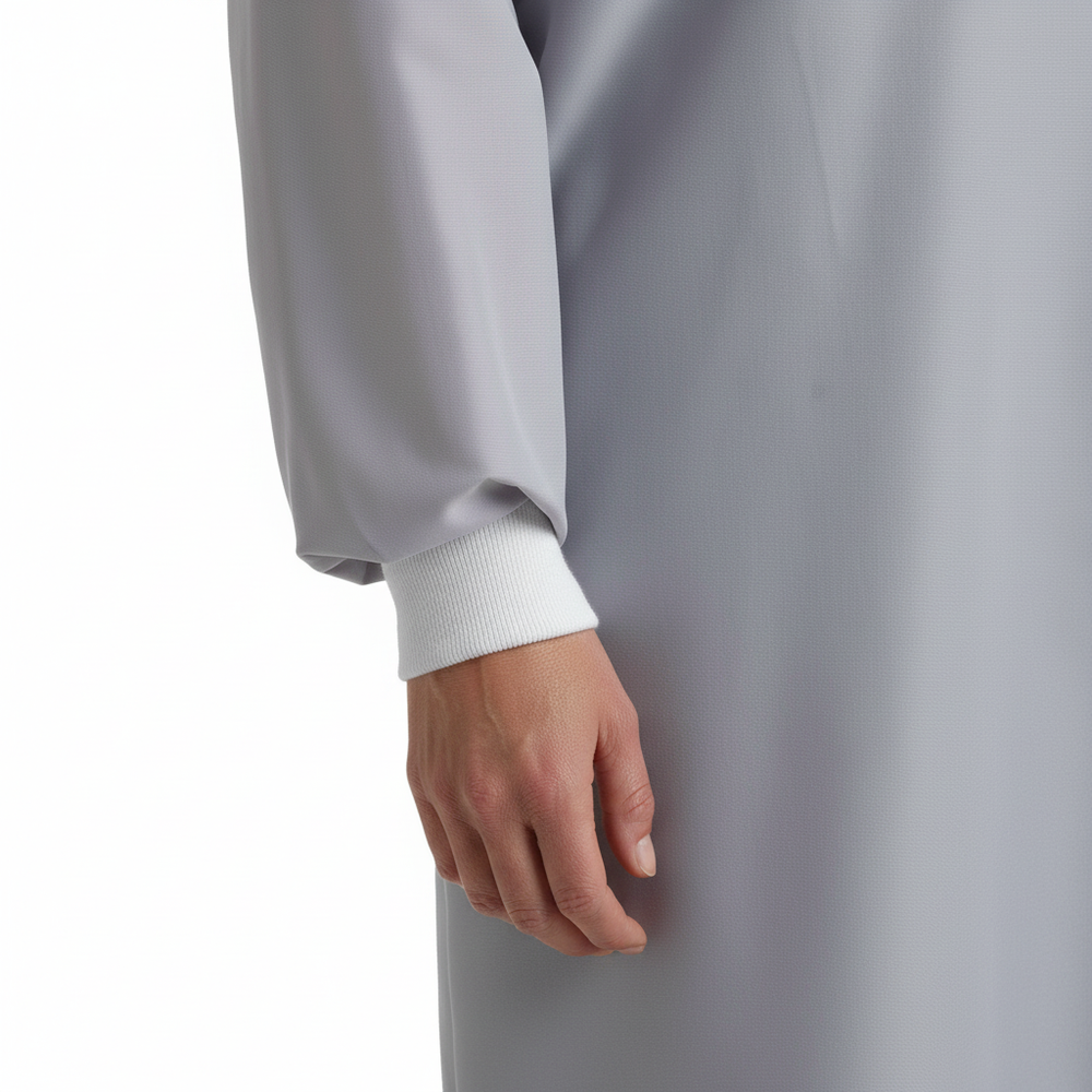 Close-up detail of knit cuffs