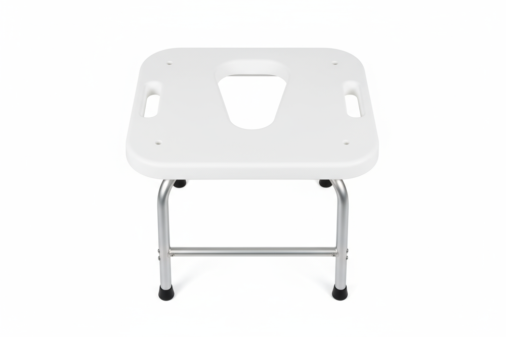 Top view showing commode cutout