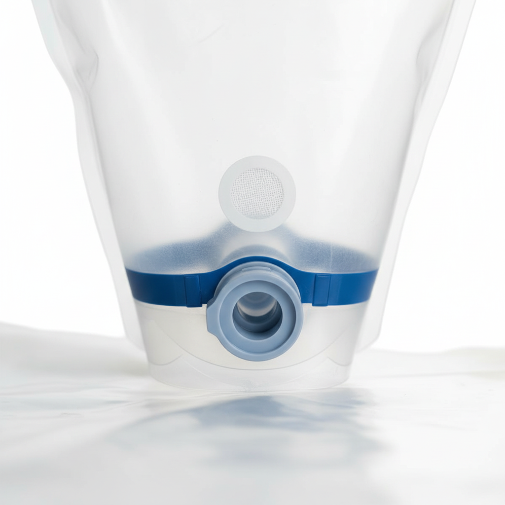 Close-up of drainage port