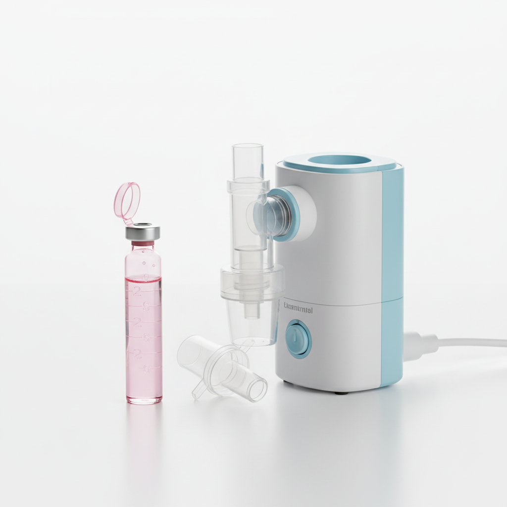 Vial with nebulizer device