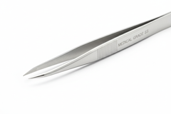 Professional Stainless Steel Precision Eyebrow Tweezers - 4 Inch Medical Grade, Single-Use, Nonsterile (Box of 12)