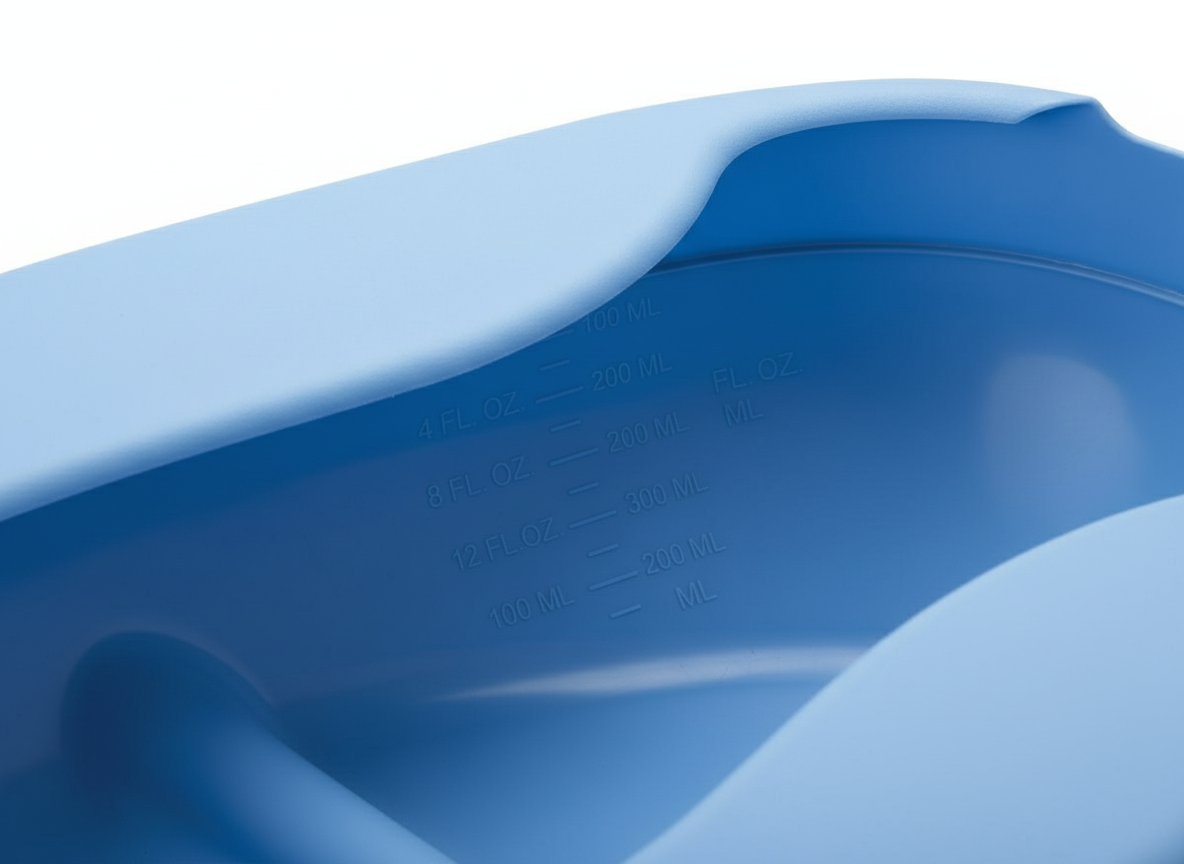 Close-up of graduated measurement system