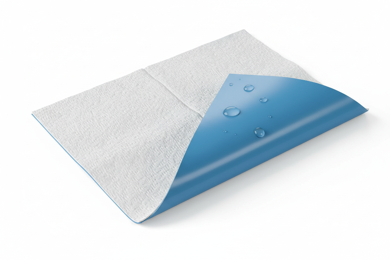 Close-up of fluid-resistant material