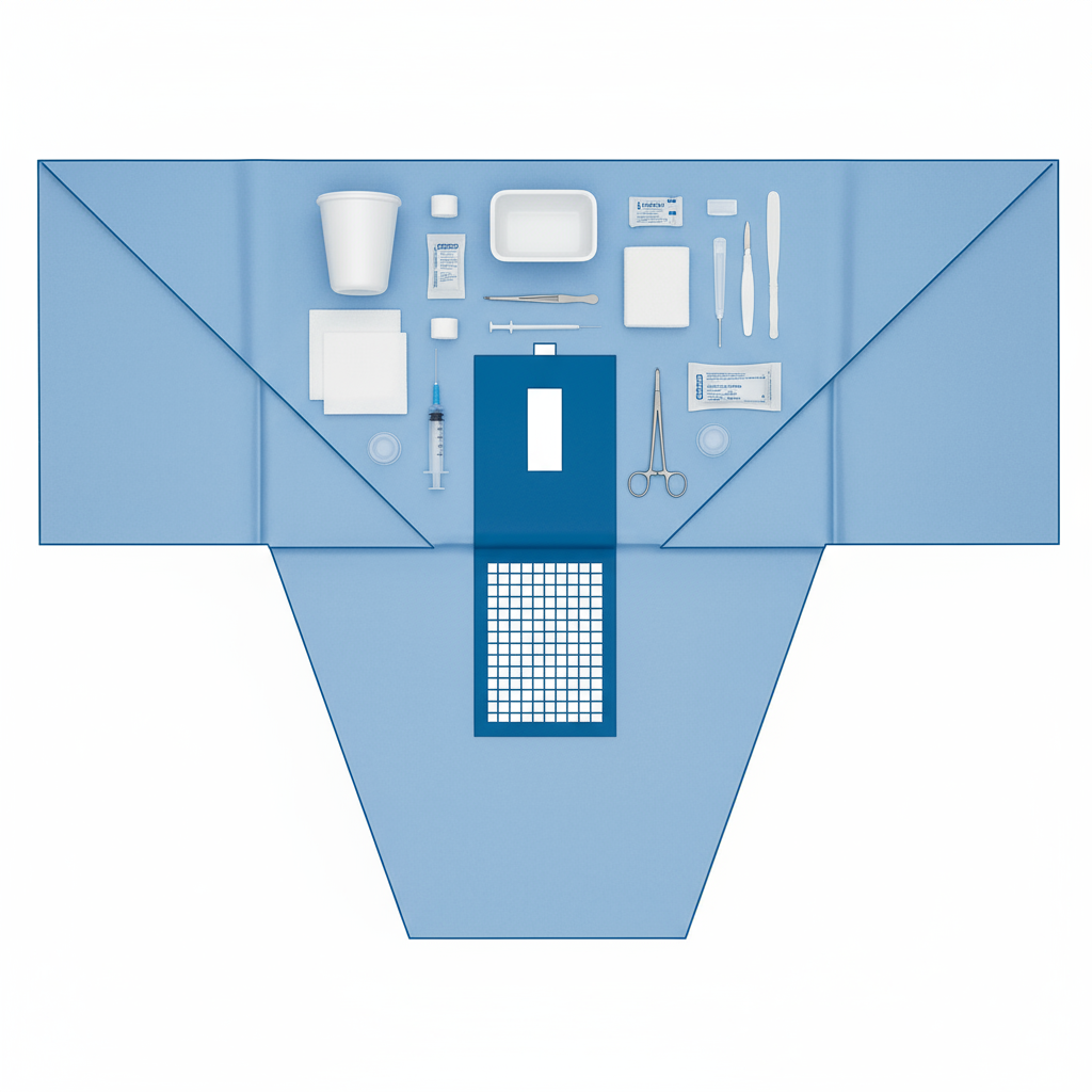 Top-down view of complete pack layout