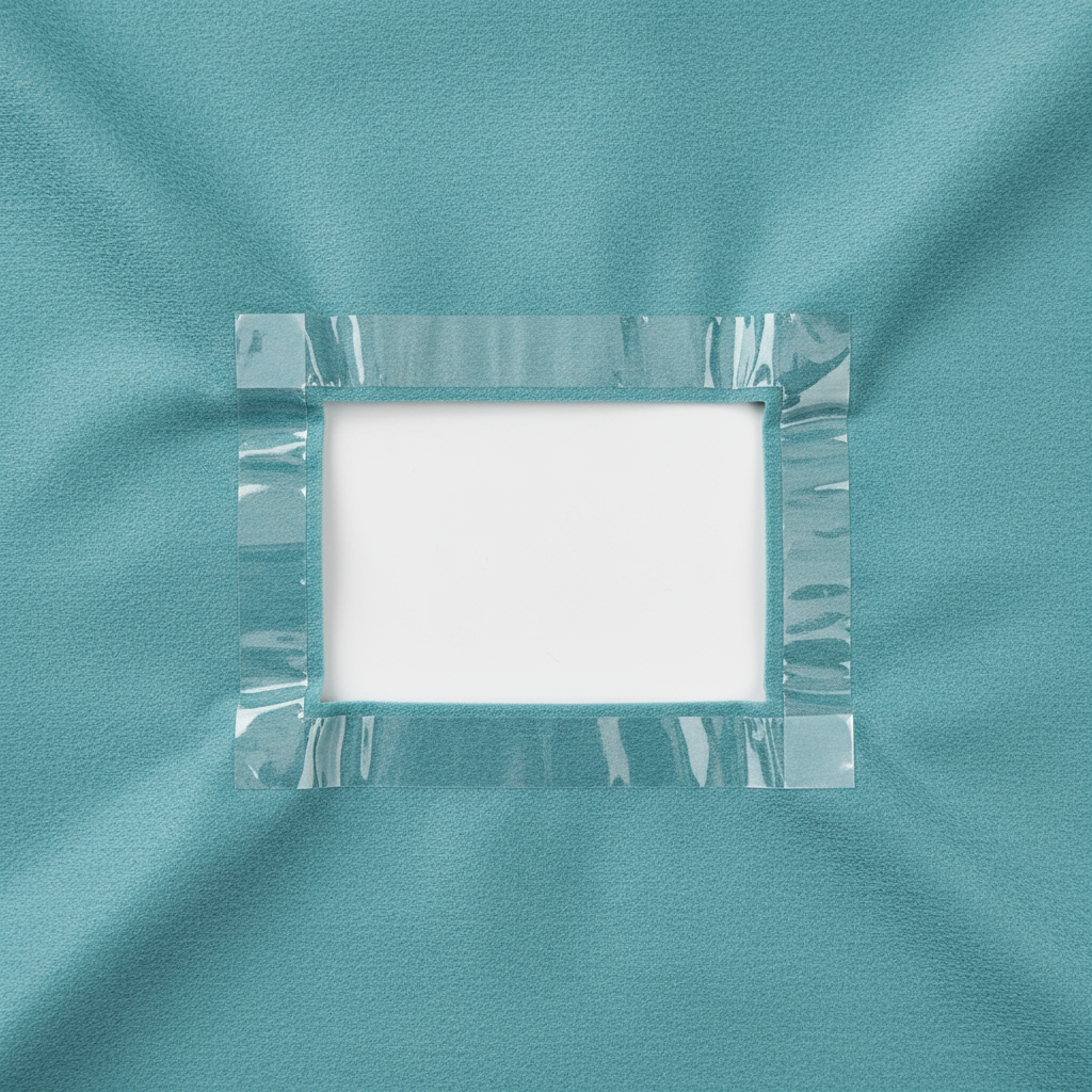 Adhesive fenestration detail