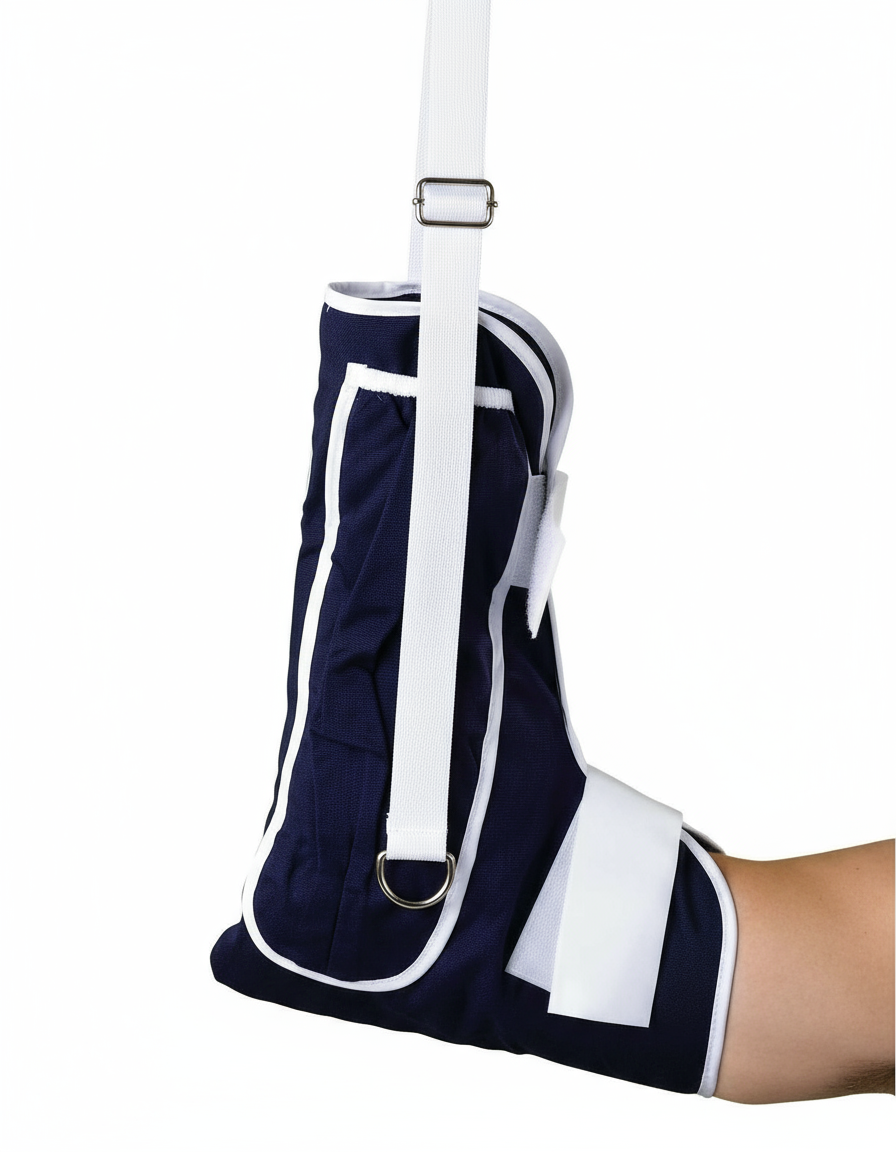 Side angle view showing adjustable straps