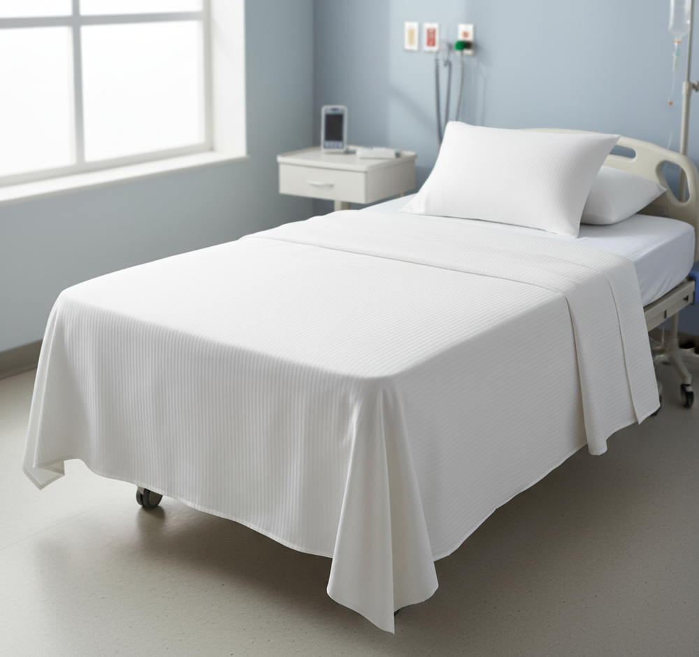 Top-down fitted bed view