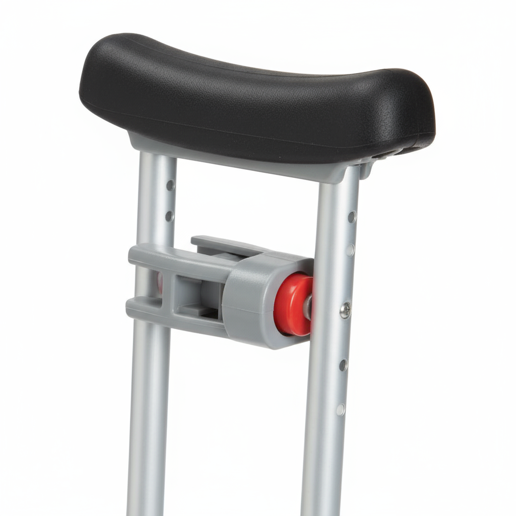 Handle and adjustment mechanism close-up