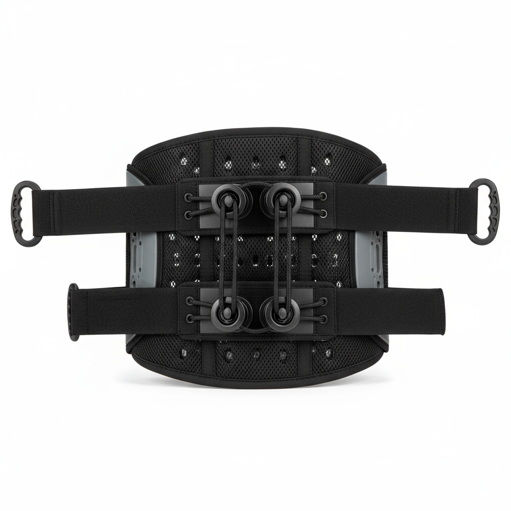 Rear view showing support panels