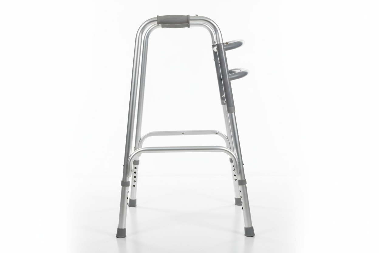 Side angle view of walker
