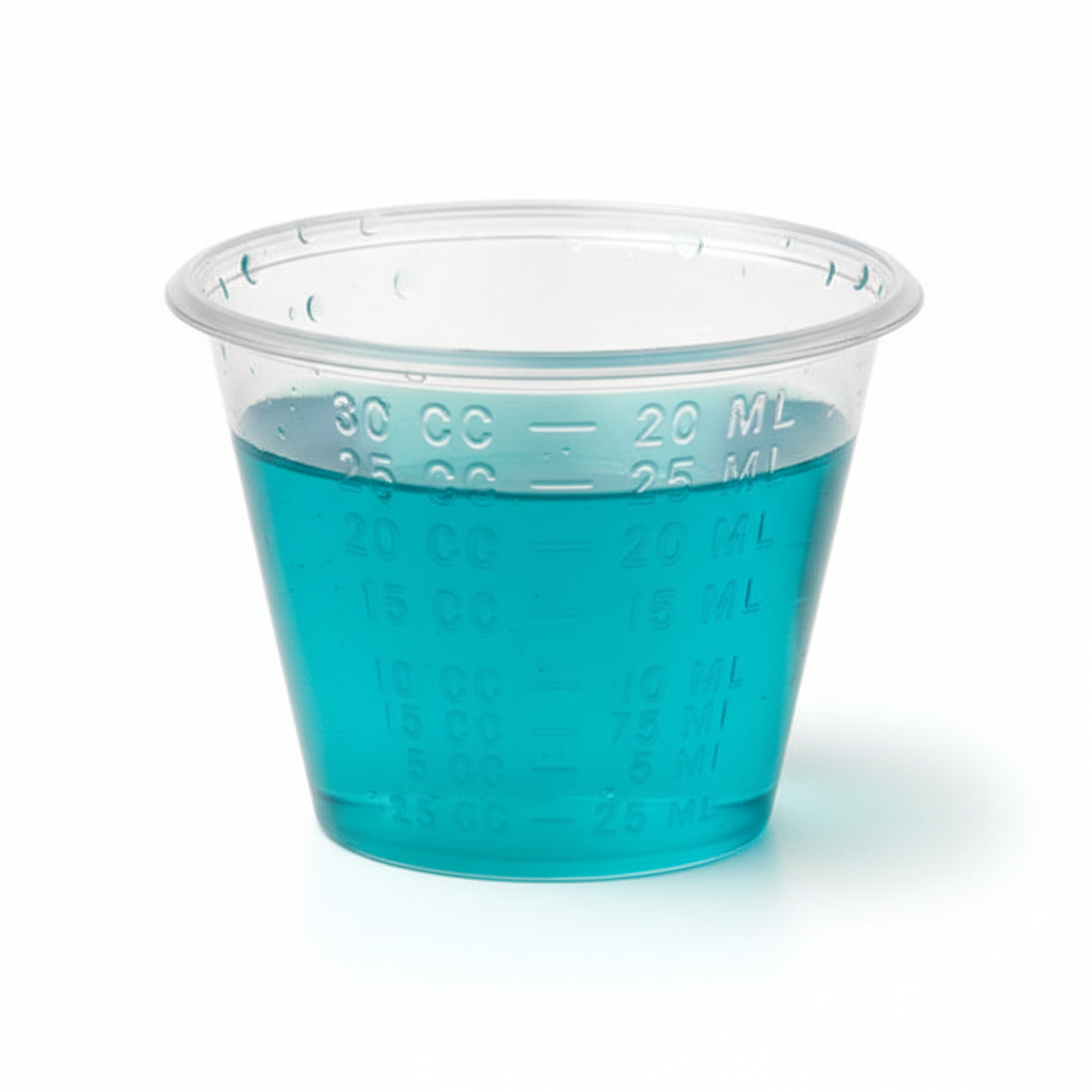 Cup with liquid demonstration