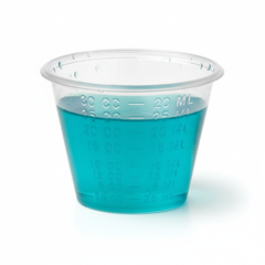Cup with liquid demonstration