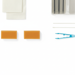 Detail of forceps and wing sponges