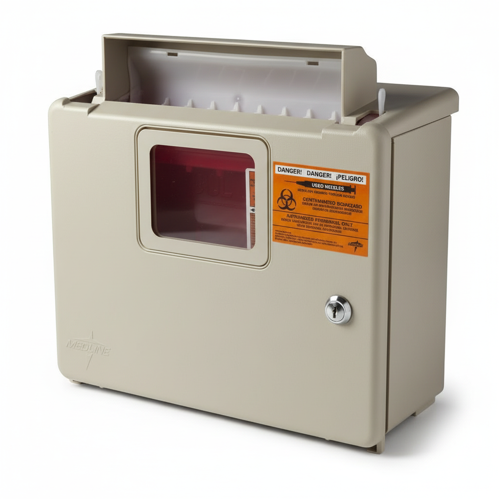 Medline Locking Sharps Cabinet - Lock Mechanism Detail