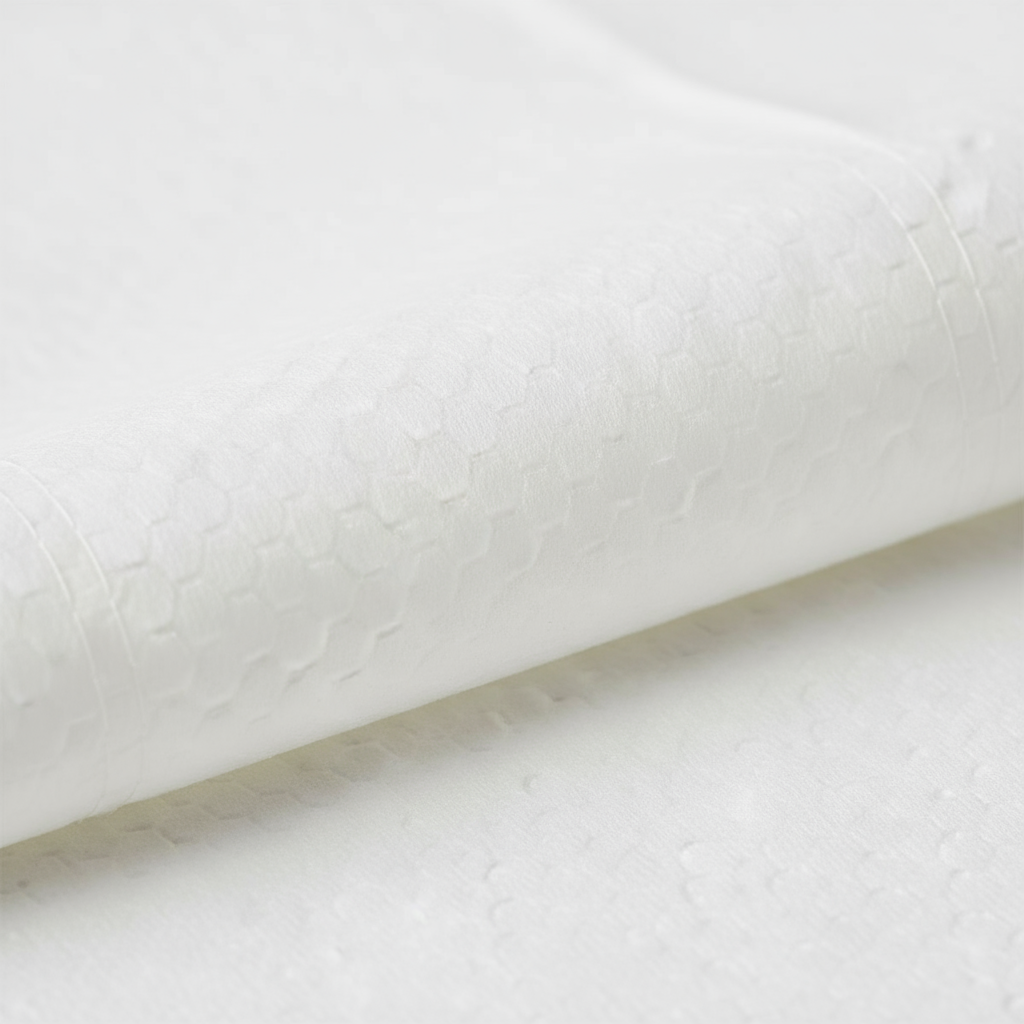 Close-up detail of moisture-repellent poly lining