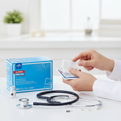 Lifestyle shot with medical supplies