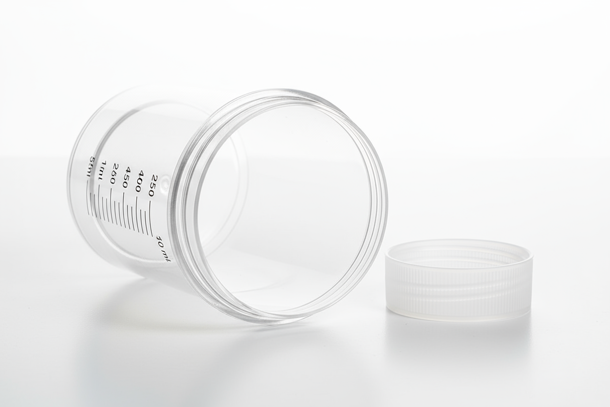 Container with cap removed