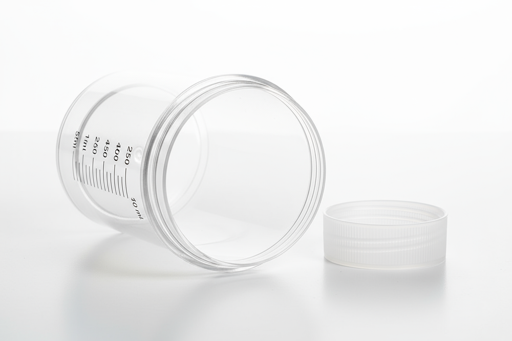 Container with cap removed