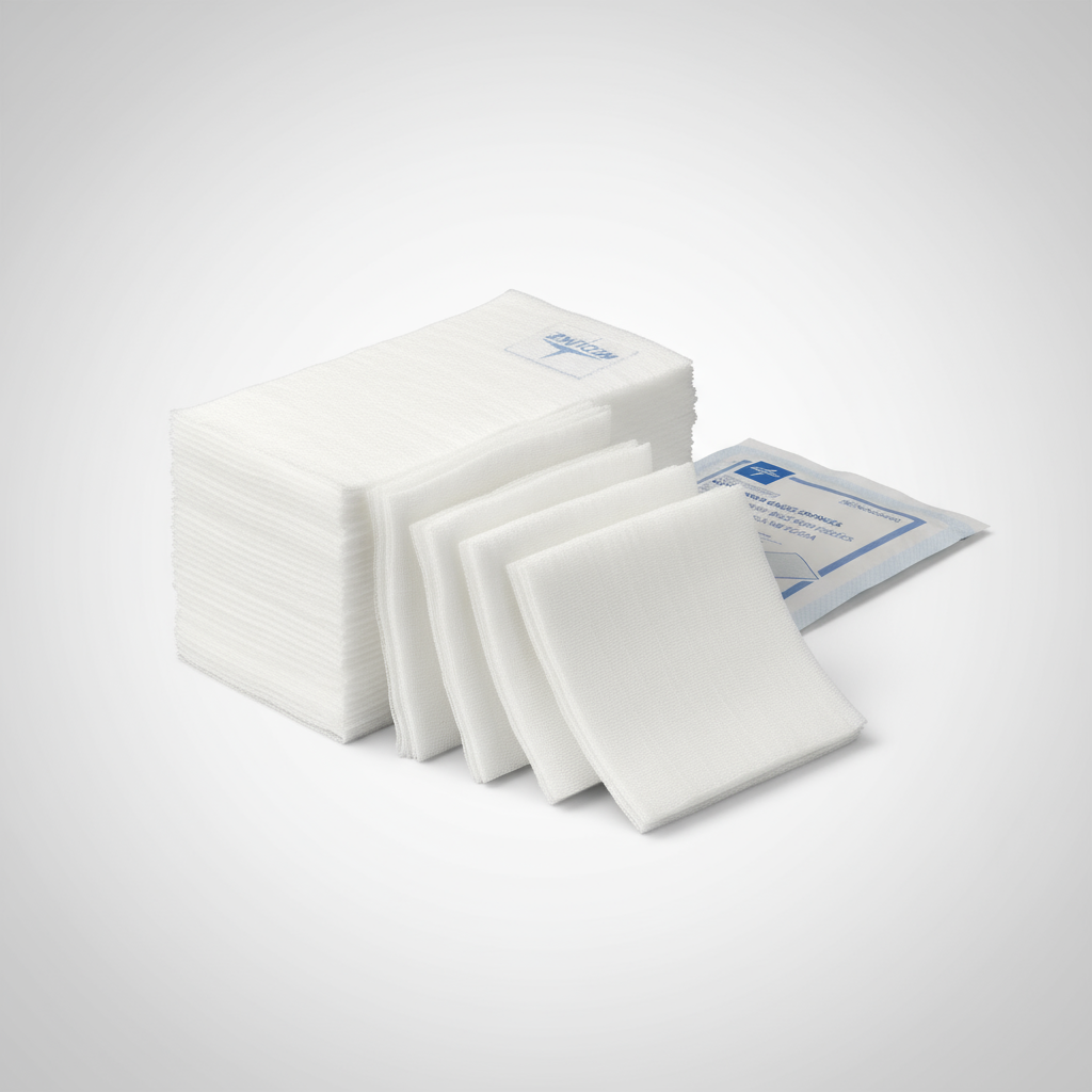 Gauze Sponges - 45 Degree Angle View