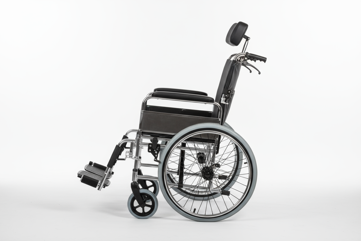 Side view showing reclining mechanism